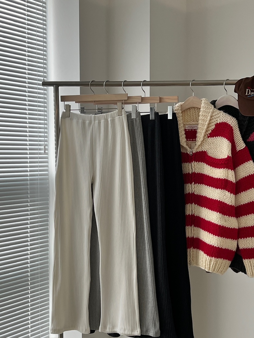 ANOTHER AVENUE東大門㊣實拍女裝新款推薦人氣休閑褲羊毛羅紋ANOTHER AVENUE休閑褲