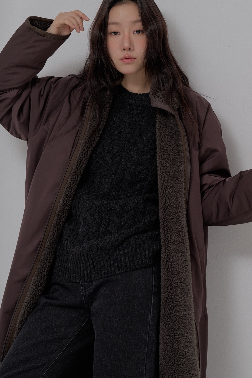 ATHEA東大門㊣實拍女裝新款職業人氣推薦25秋冬長款棉服雙面ATHEA長款棉服