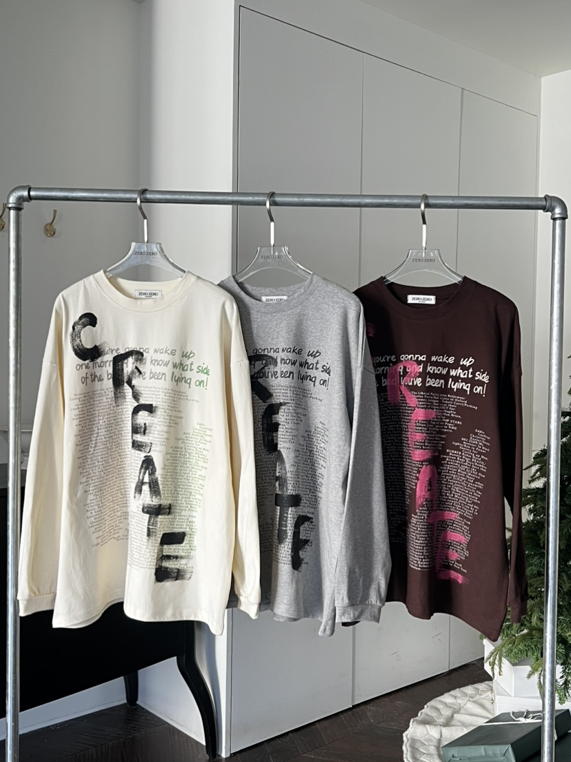 ZEROZERO東大門㊣實拍女士新款推薦職業休閑25秋冬時尚長袖T恤ZEROZERO長袖T恤