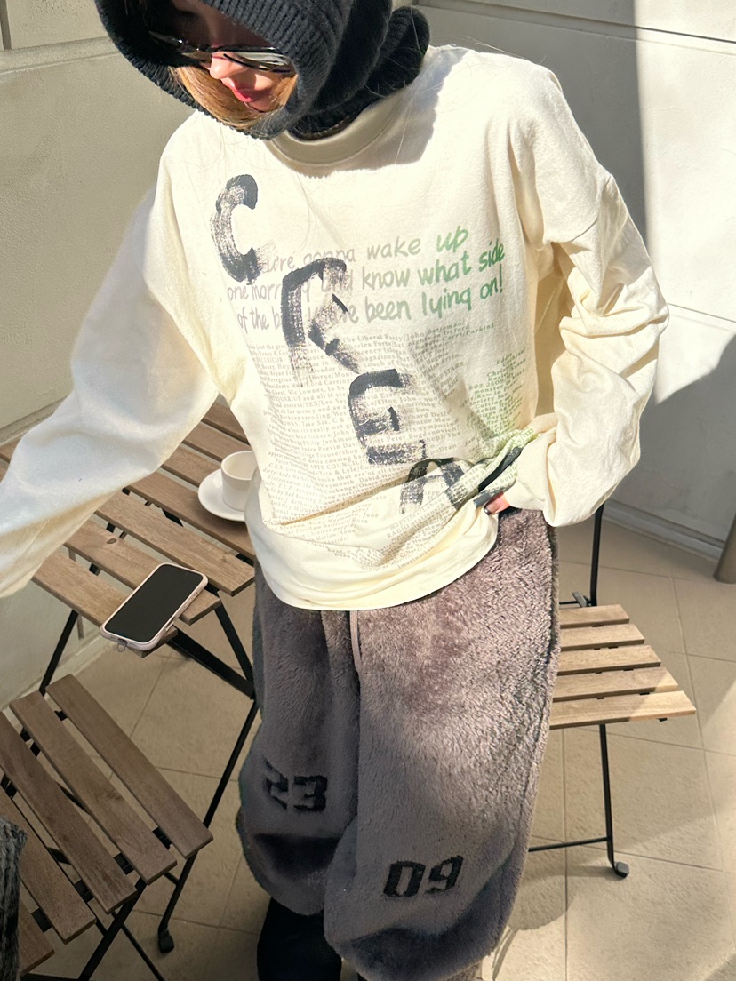 ZEROZERO東大門㊣實拍女士新款推薦職業休閑25秋冬時尚長袖T恤ZEROZERO長袖T恤圖色1