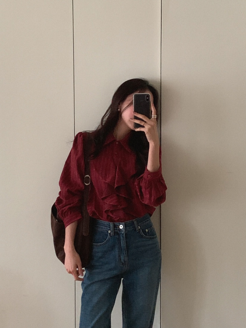 MOSMOS韓國直郵㊣女士新款職業休閑熱賣人氣真品襯衫蕾絲衫MOSMOS襯衫/蕾絲衫