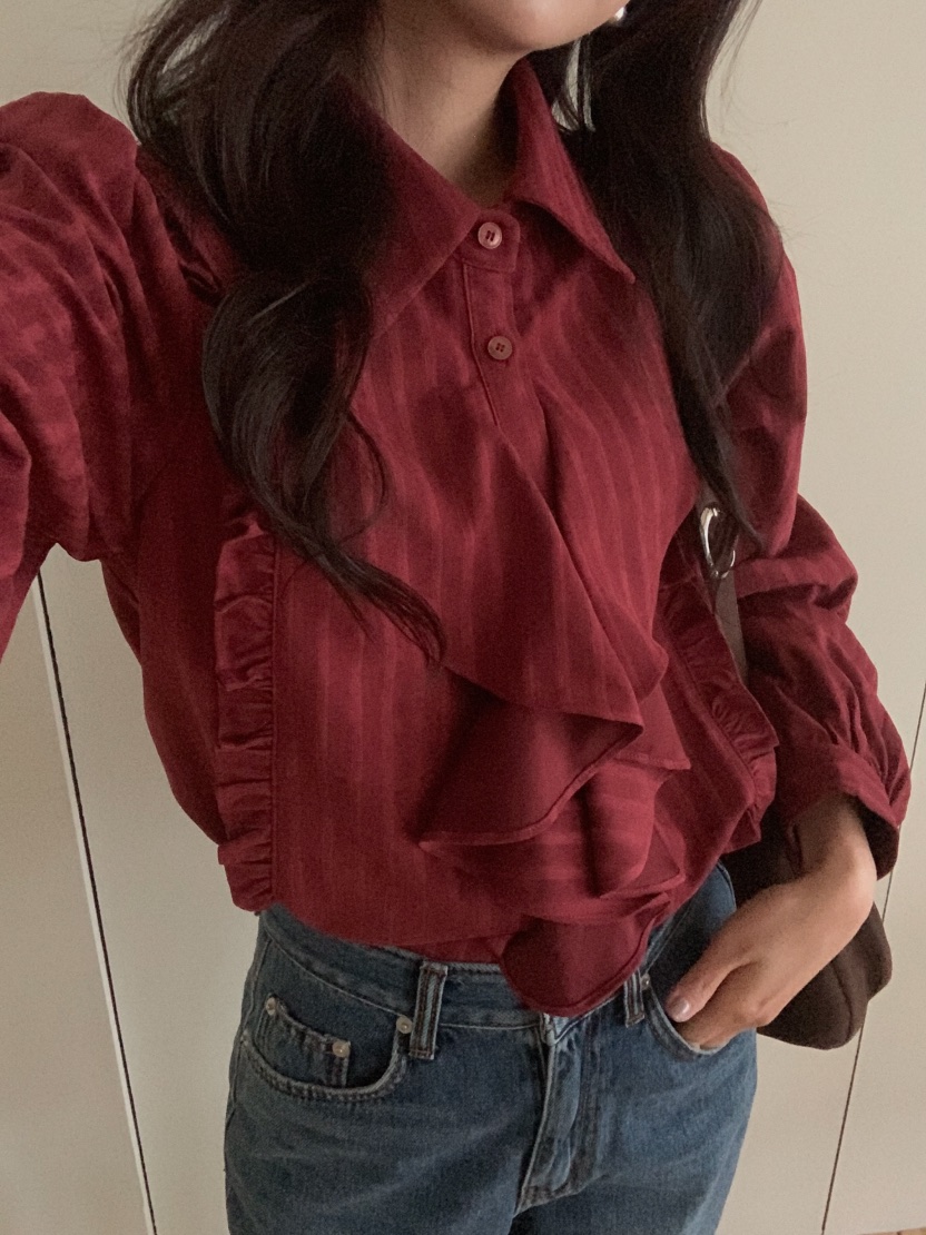 MOSMOS韓國直郵㊣女士新款職業休閑熱賣人氣真品襯衫蕾絲衫MOSMOS襯衫/蕾絲衫