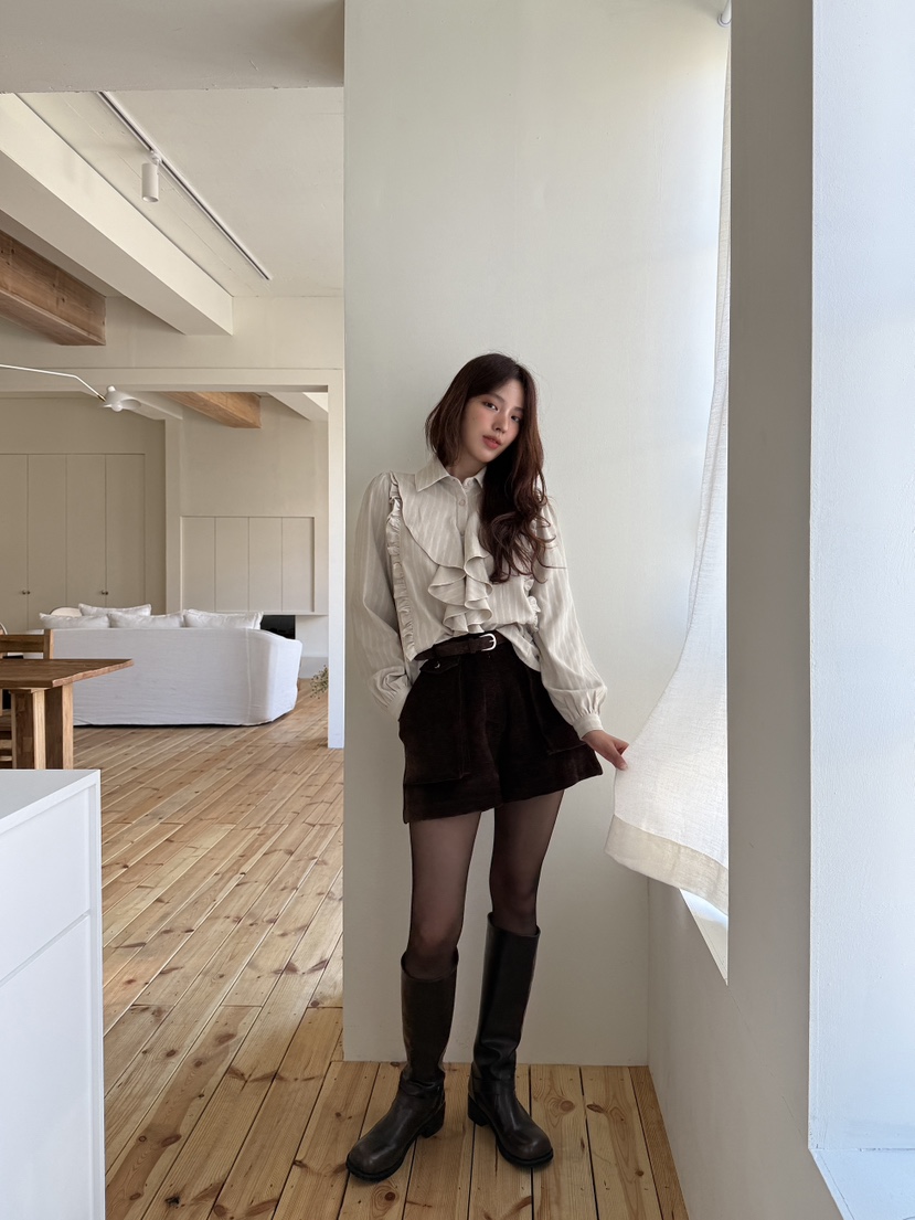 MOSMOS韓國直郵㊣女士新款職業休閑熱賣人氣真品襯衫蕾絲衫MOSMOS襯衫/蕾絲衫