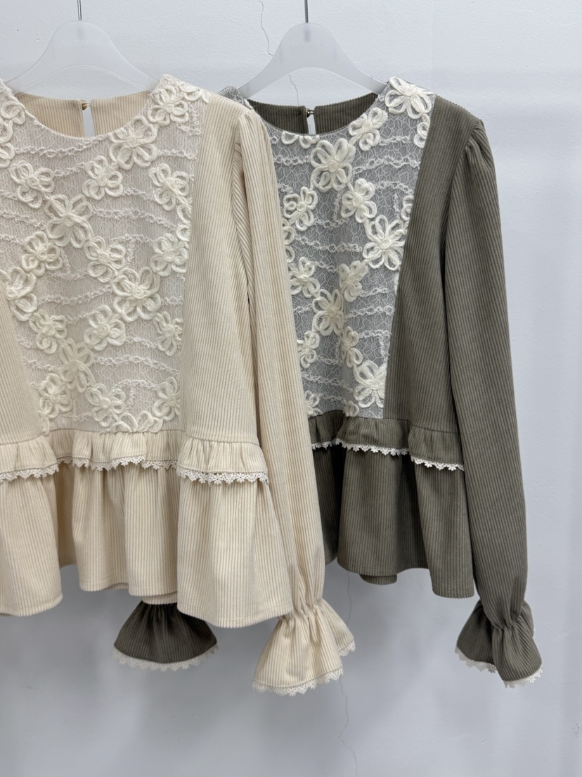 MOSMOS韓國代購㊣女裝新款人氣真品熱賣時尚職業襯衫蕾絲衫MOSMOS襯衫/蕾絲衫