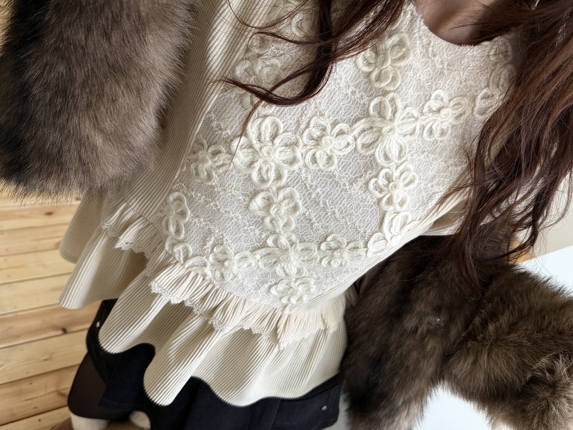 MOSMOS韓國代購㊣女裝新款人氣真品熱賣時尚職業襯衫蕾絲衫MOSMOS襯衫/蕾絲衫