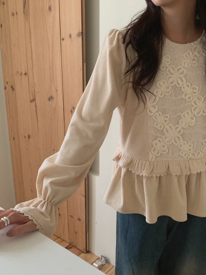 MOSMOS韓國代購㊣女裝新款人氣真品熱賣時尚職業襯衫蕾絲衫MOSMOS襯衫/蕾絲衫