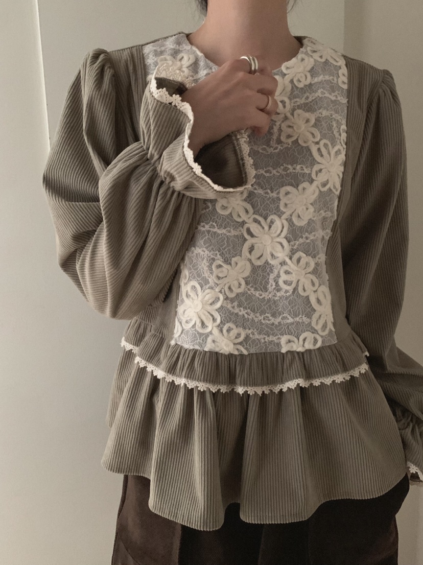 MOSMOS韓國代購㊣女裝新款人氣真品熱賣時尚職業襯衫蕾絲衫MOSMOS襯衫/蕾絲衫