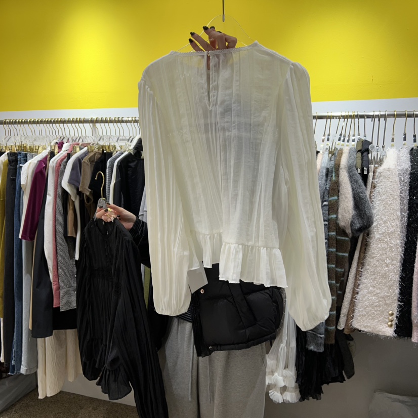 LE MASTERPLACE東大門㊣直郵女裝新款時尚25秋冬襯衫蕾絲衫Le masterpiece襯衫/蕾絲衫