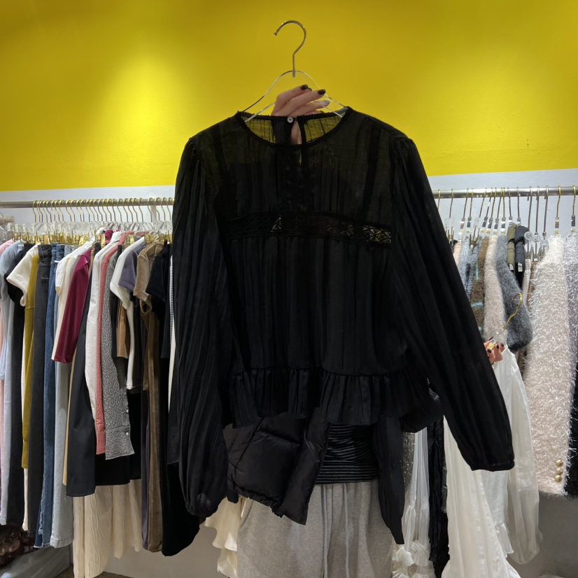 LE MASTERPLACE東大門㊣直郵女裝新款時尚25秋冬襯衫蕾絲衫Le masterpiece襯衫/蕾絲衫圖色2