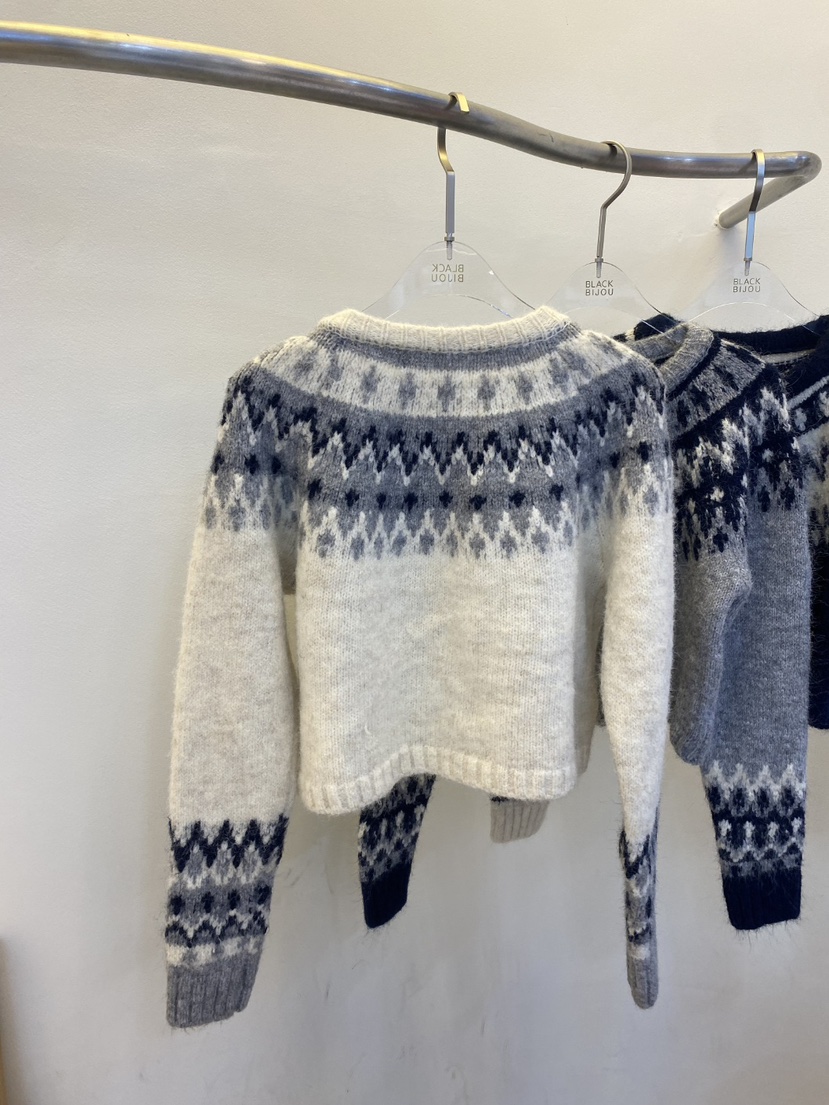 BLACK BIJOU韓國直郵㊣女士新款25秋冬時尚休閑人氣毛衣羊毛BLACK BIJOU毛衣