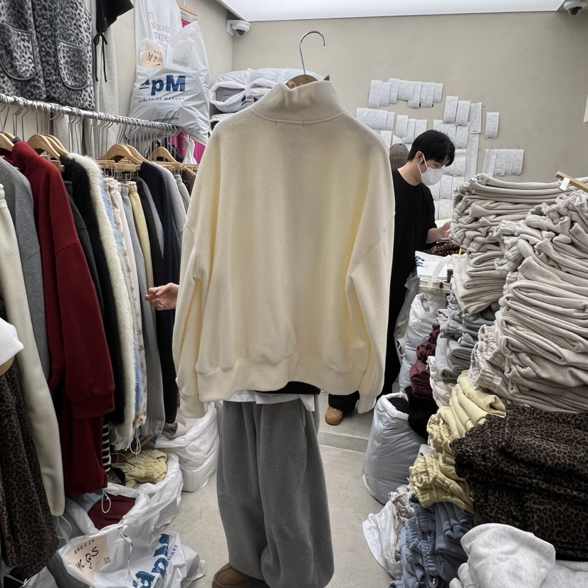 BREEZE韓國直郵㊣女士新品時尚25秋冬真品職業衛衣抓絨拉鏈BREEZE衛衣