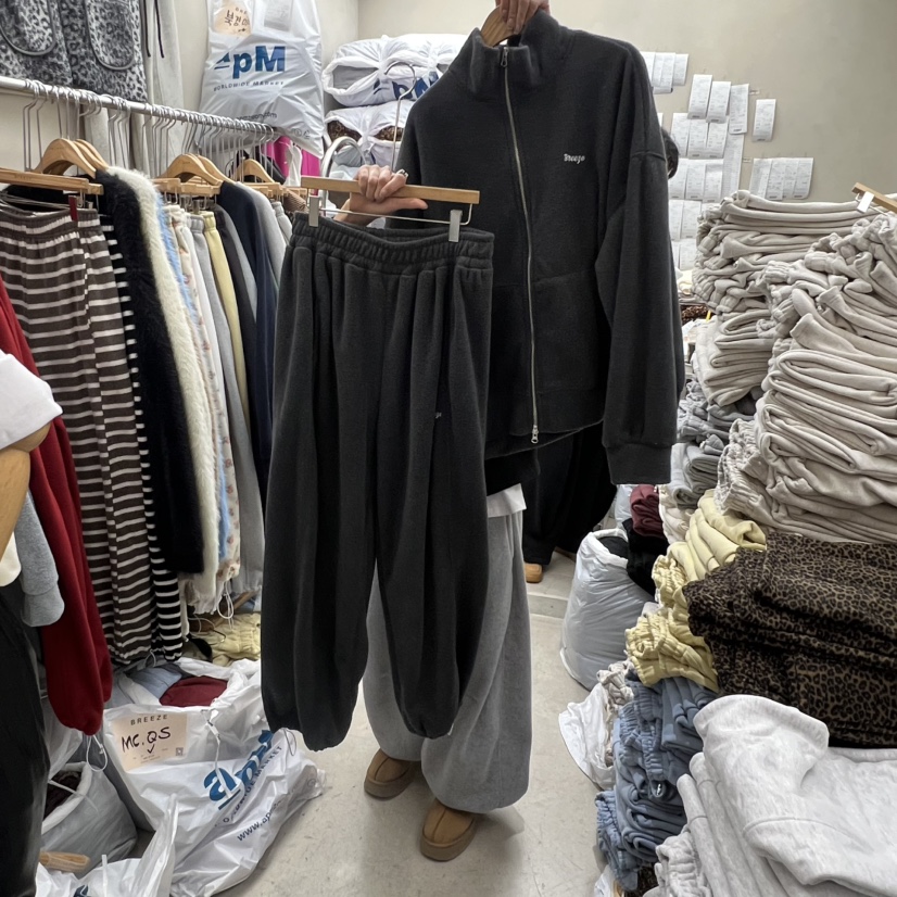 BREEZE韓國直郵㊣女士新品時尚25秋冬真品職業衛衣抓絨拉鏈BREEZE衛衣