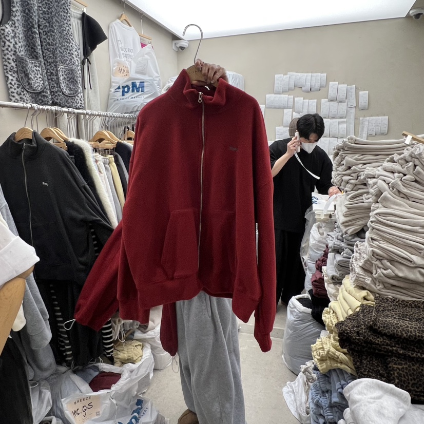 BREEZE韓國直郵㊣女士新品時尚25秋冬真品職業衛衣抓絨拉鏈BREEZE衛衣圖色3