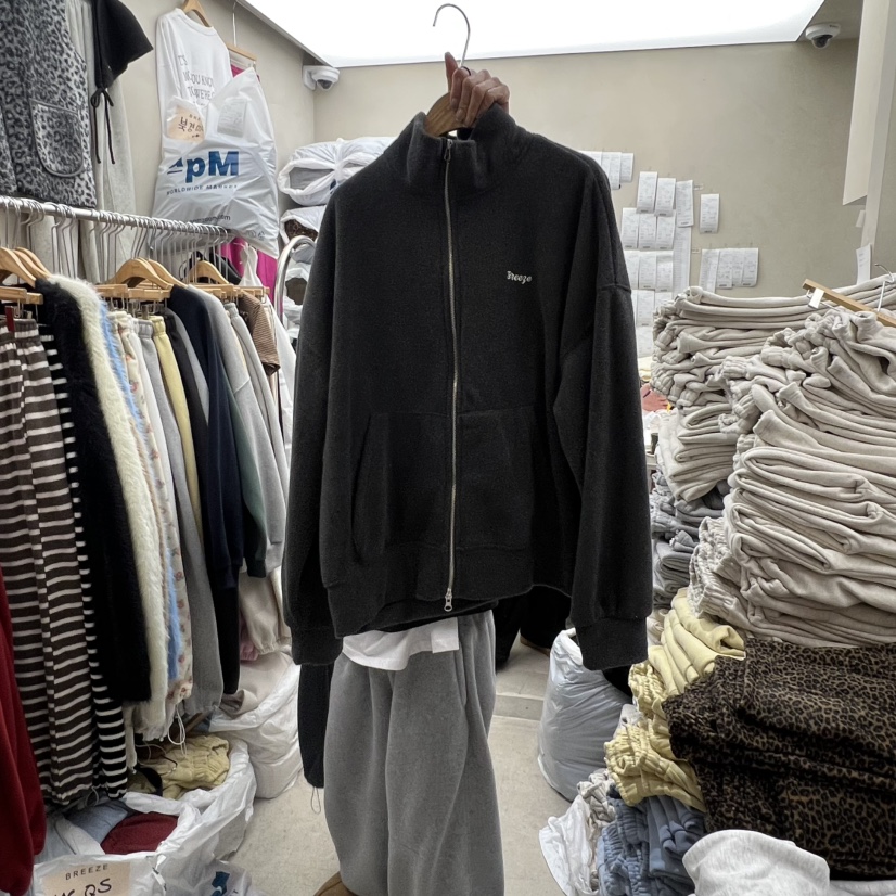 BREEZE韓國直郵㊣女士新品時尚25秋冬真品職業衛衣抓絨拉鏈BREEZE衛衣圖色4