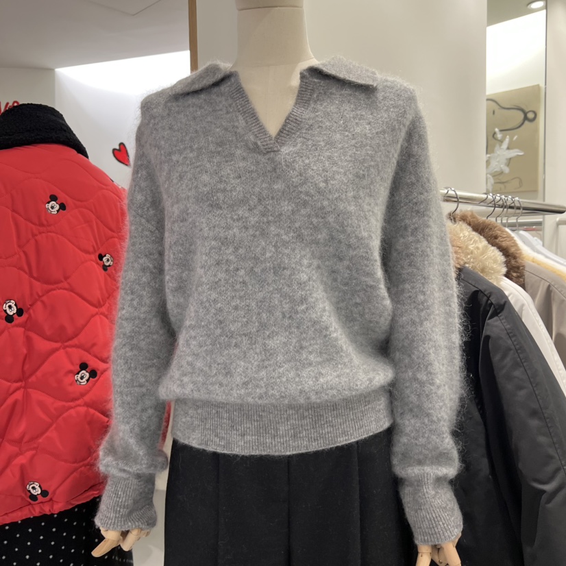 ALMOND韓國代購㊣女士新款熱賣25秋冬職業休閑推薦時尚針織衫ALMOND針織衫圖色3