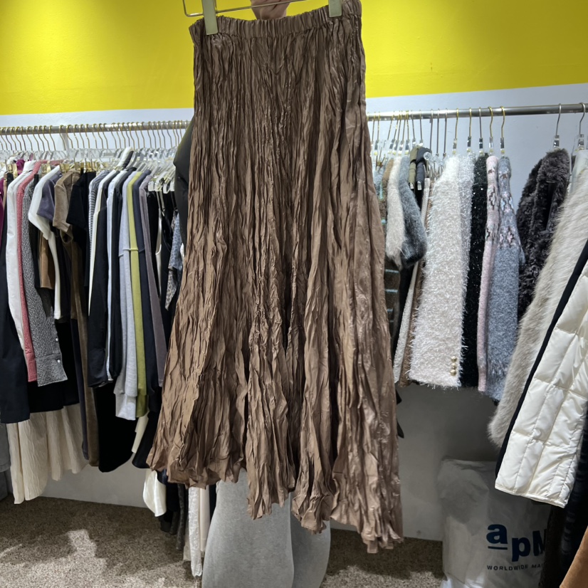 LE MASTERPLACE東大門㊣實拍女士新款25秋冬時尚真品長裙褶皺Le masterpiece長裙圖色1