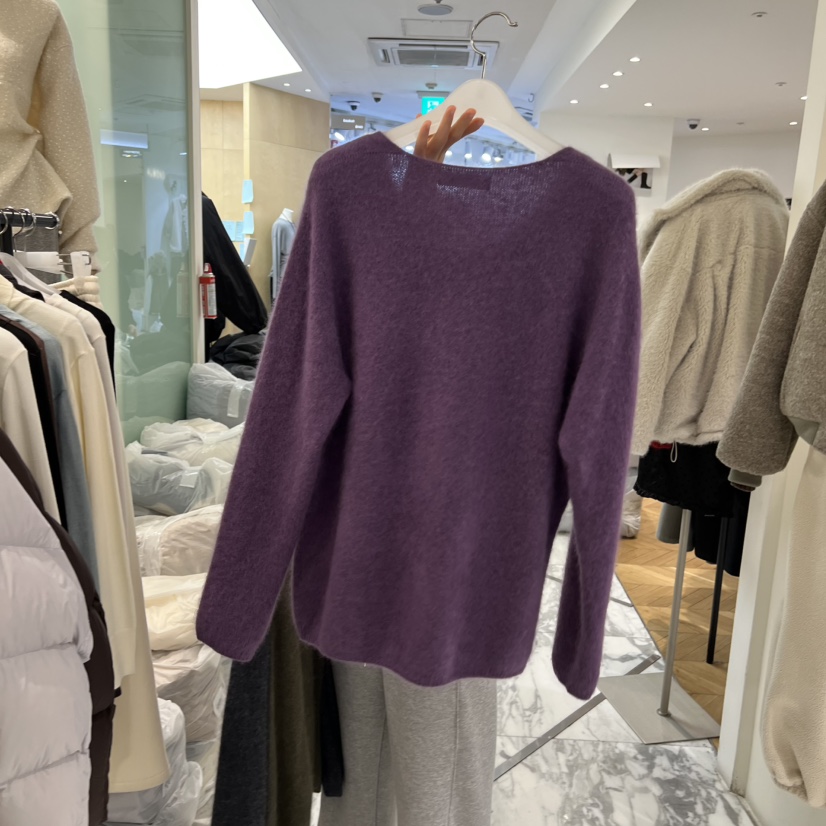 ALMOND東大門㊣代購女士新款休閑職業真品推薦時尚針織衫V領ALMOND針織衫