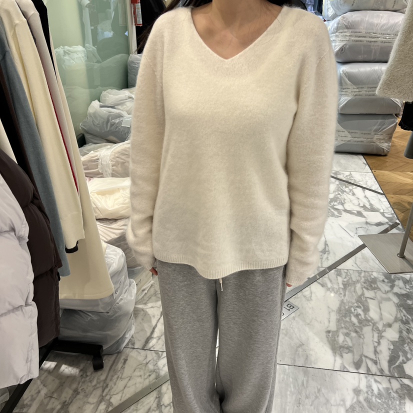 ALMOND東大門㊣代購女士新款休閑職業真品推薦時尚針織衫V領ALMOND針織衫圖色1