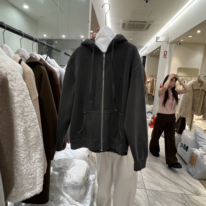 VERVEINE東大門㊣直郵女士新品推薦25秋冬休閑夾克連帽衫抓絨VERVEINE夾克圖色1