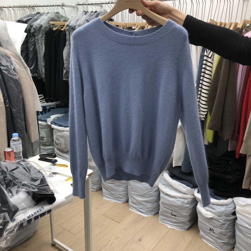 MOI-A韓國代購㊣女裝新款25秋冬人氣休閑真品時尚職業毛衣MOI-A毛衣圖色1