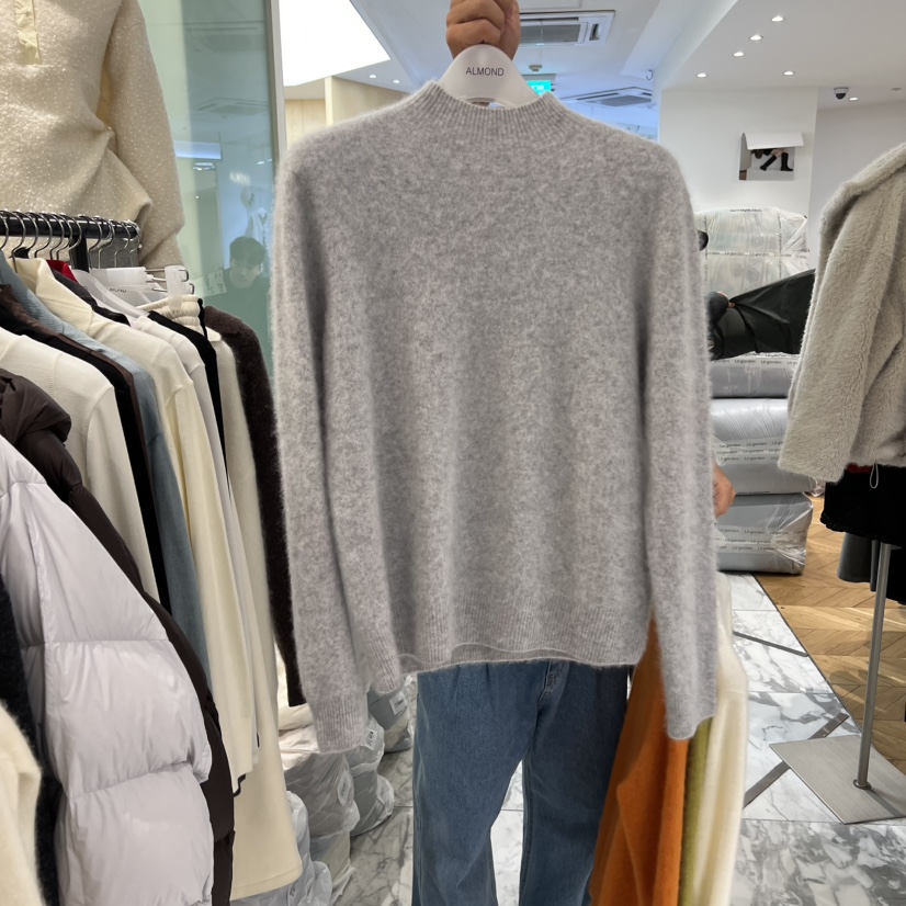 ALMOND韓國直郵㊣女士新款25秋冬休閑職業人氣熱賣針織衫羊絨ALMOND針織衫圖色2