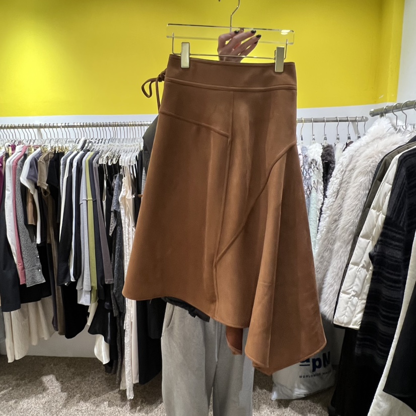 LE MASTERPLACE韓國代購㊣女士新品真品職業半身裙中短裙麂皮Le masterpiece半身裙/中短裙