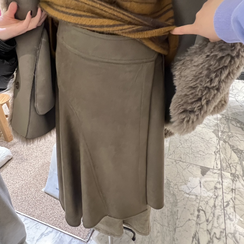 LE MASTERPLACE韓國代購㊣女士新品真品職業半身裙中短裙麂皮Le masterpiece半身裙/中短裙圖色1