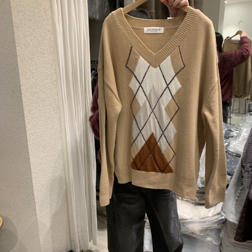 SSEMIENNE東大門㊣代購女士新款推薦職業真品人氣25秋冬針織衫SSENIQUE針織衫圖色1