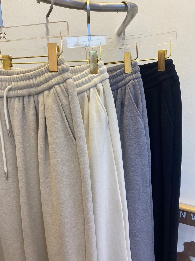 BLACK BIJOU東大門㊣代購女士新款職業人氣休閑褲加絨抓絨BLACK BIJOU休閑褲