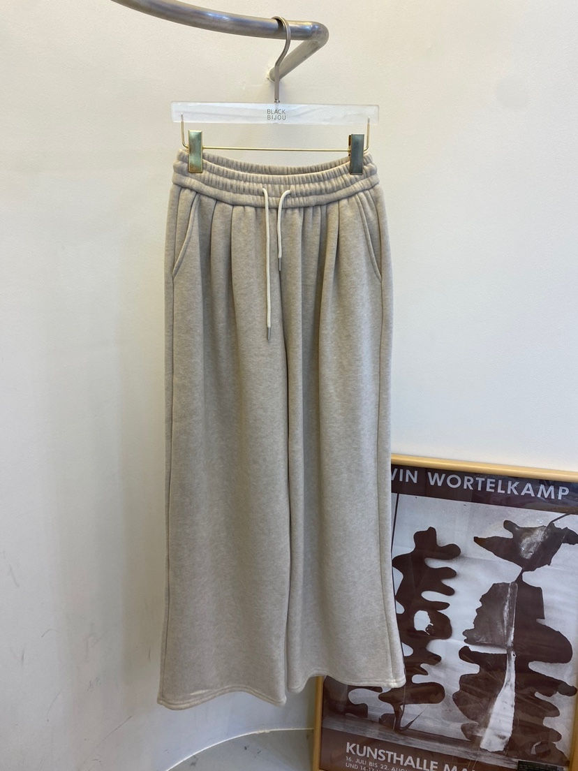 BLACK BIJOU東大門㊣代購女士新款職業人氣休閑褲加絨抓絨BLACK BIJOU休閑褲圖色3