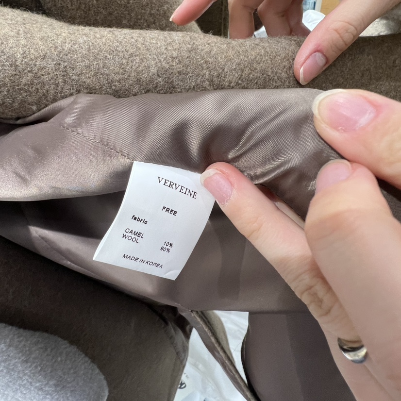 VERVEINE東大門㊣直郵女裝新款熱賣休閑時尚中長款大衣含腰帶VERVEINE中長款大衣