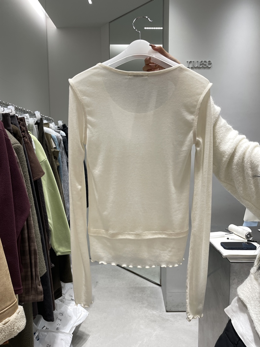NUESE東大門㊣代購女士新品推薦25秋冬熱賣真品休閑長袖T恤NUESE長袖T恤