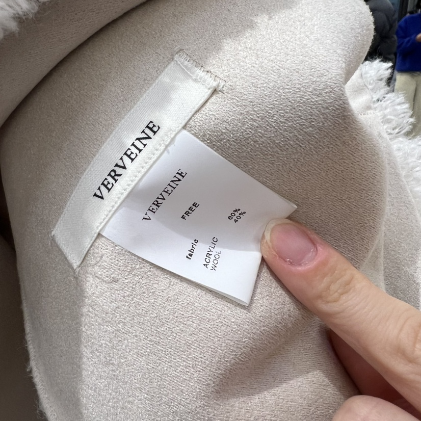 VERVEINE韓國代購㊣女裝新品時尚熱賣真品25秋冬短款大衣拉鏈VERVEINE短款大衣