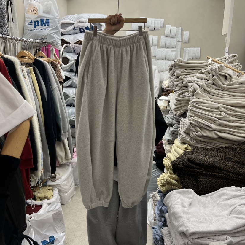 BREEZE東大門㊣實拍女裝新品推薦熱賣時尚25秋冬休閑褲抓絨BREEZE休閑褲圖色2