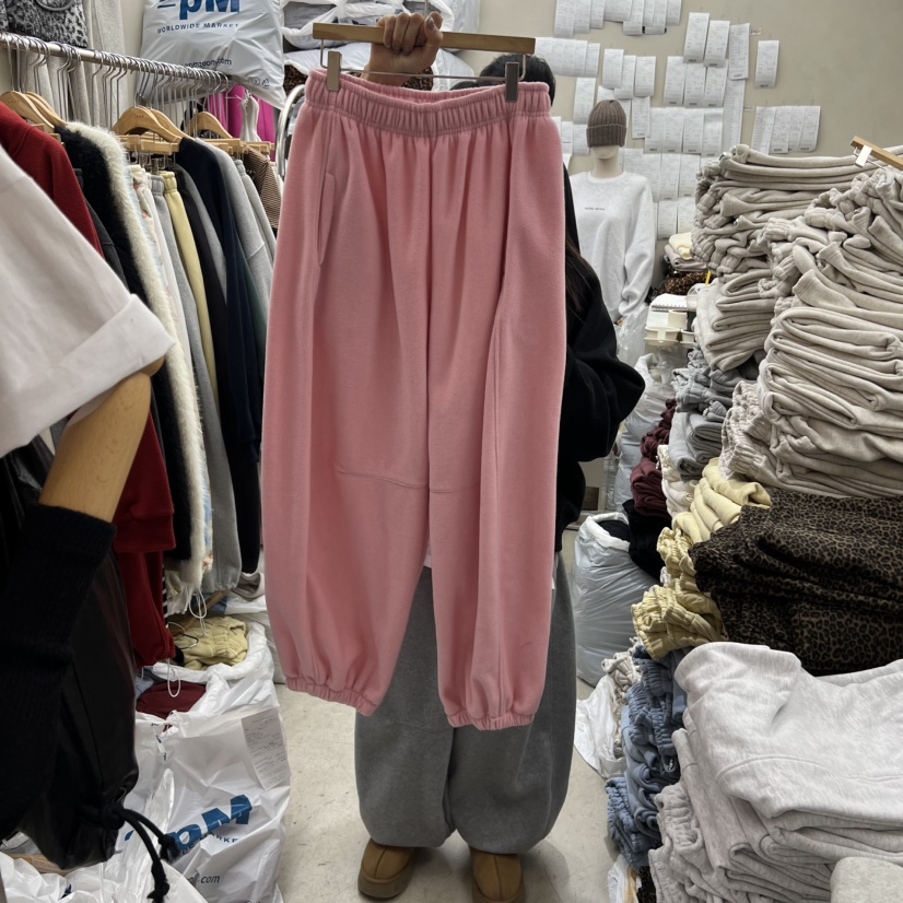 BREEZE東大門㊣實拍女裝新品推薦熱賣時尚25秋冬休閑褲抓絨BREEZE休閑褲圖色3