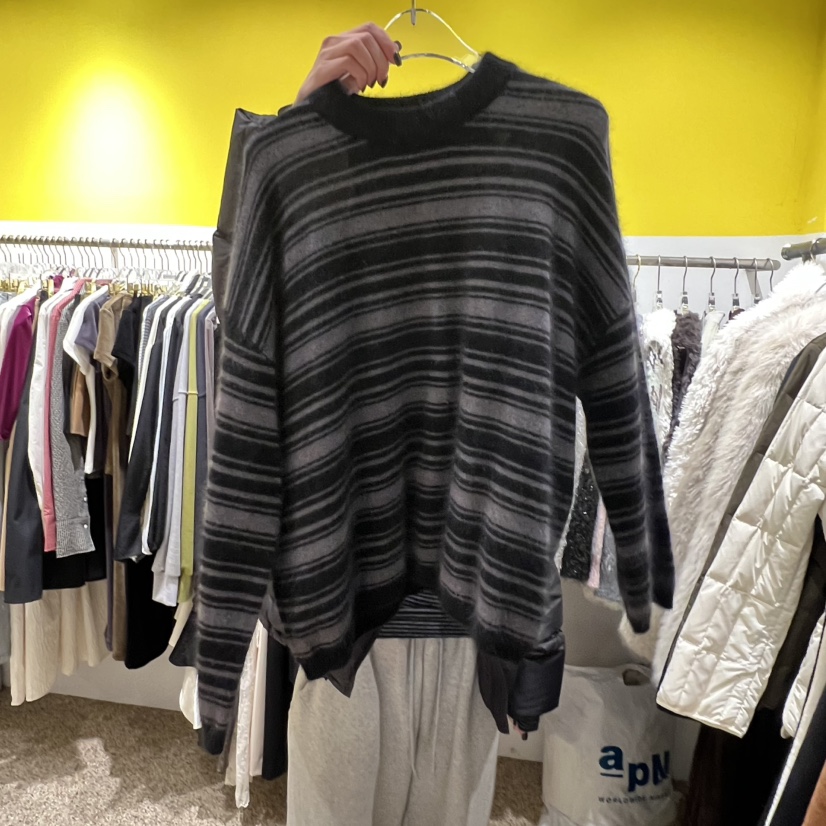 LE MASTERPLACE東大門㊣代購女裝新品人氣時尚針織衫浣熊寬松Le masterpiece針織衫圖色1