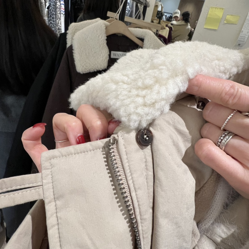 W AND J韓國代購㊣女裝新款真品休閑熱賣推薦25秋冬長款棉服W AND J長款棉服