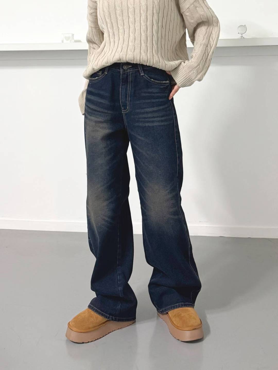 FLY DENIM東大門㊣實拍女士新品25秋冬熱賣人氣休閑牛仔褲FLY DENIM牛仔褲