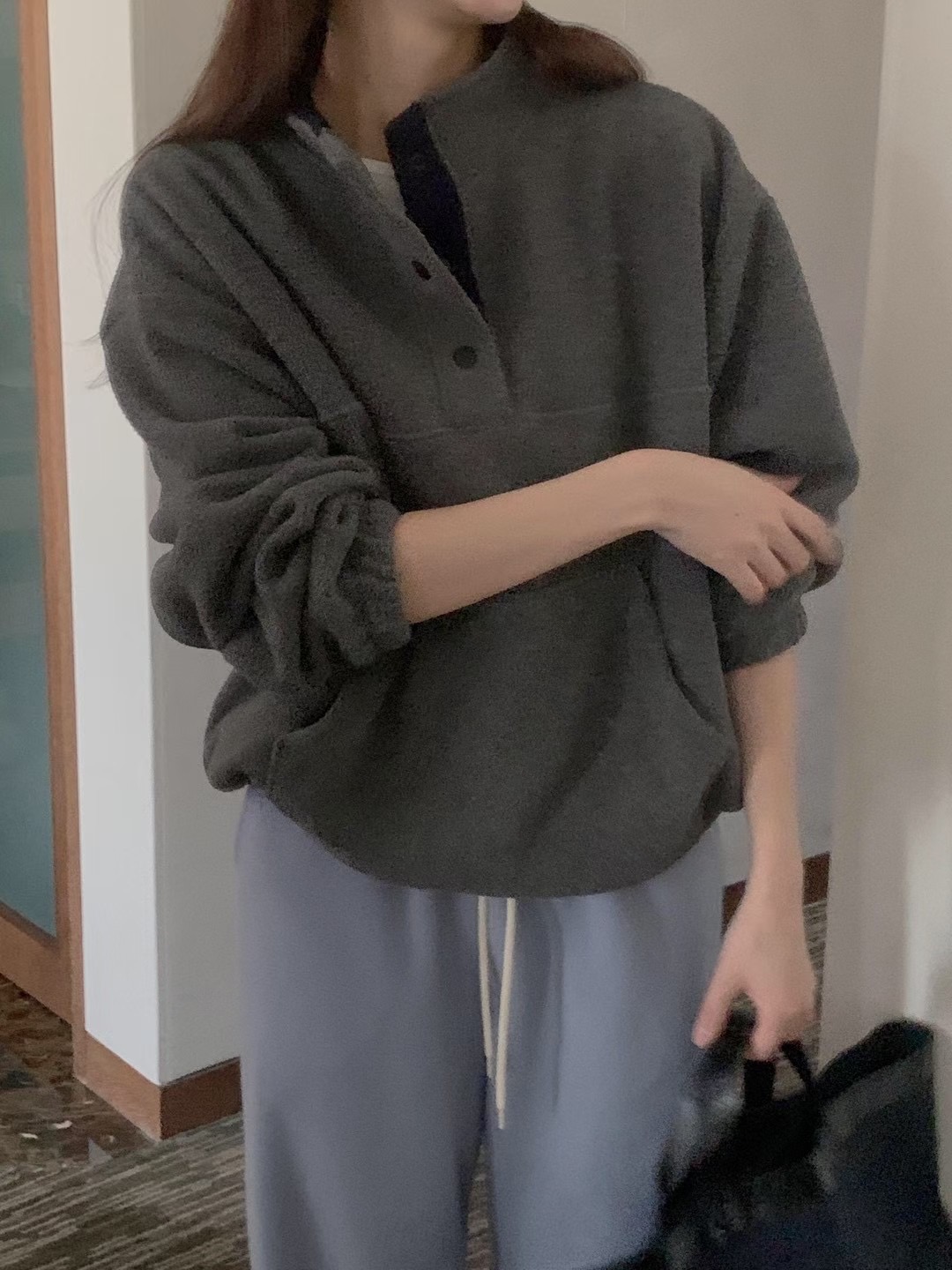 AN STAND東大門㊣代購女裝新款休閑熱賣時尚25秋冬真品衛衣AN STAND-2件起衛衣圖色1