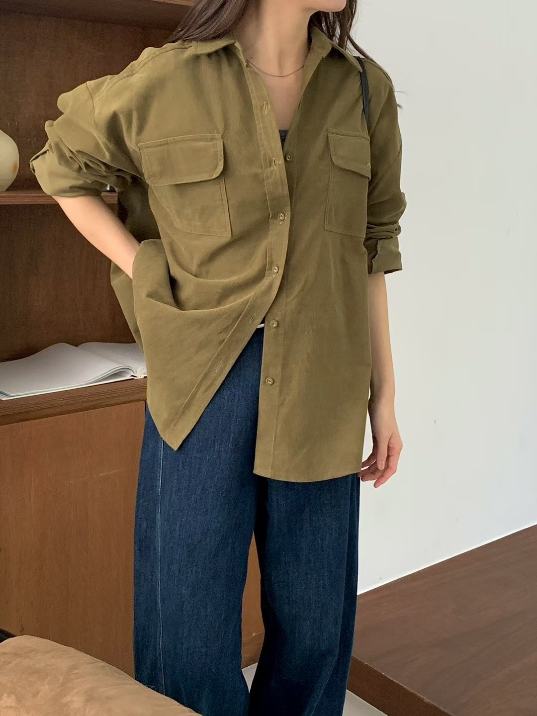 AN STAND東大門㊣直郵女士新品人氣25秋冬職業熱賣襯衫蕾絲衫AN STAND-2件起襯衫/蕾絲衫圖色2