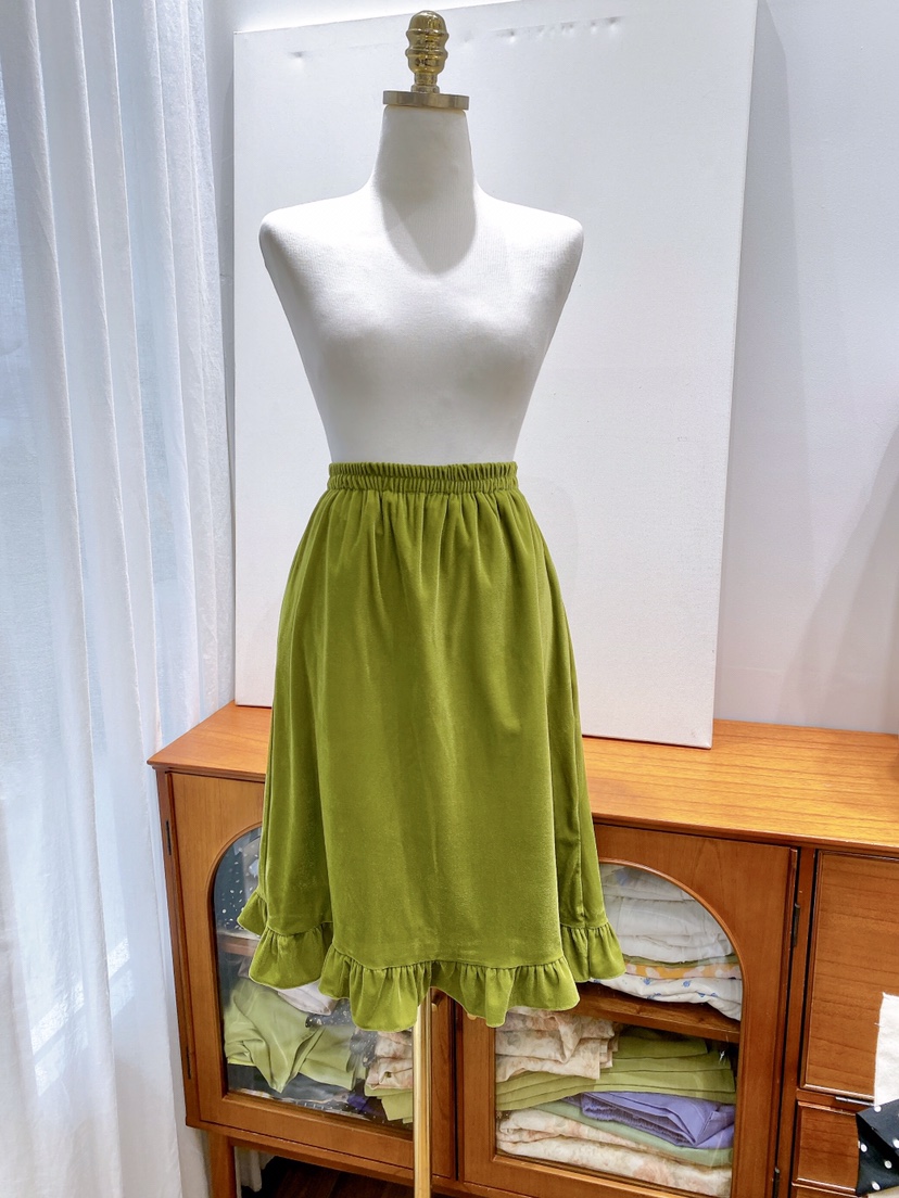 LETAILOR東大門㊣代購女裝新款推薦熱賣半身裙中短裙天鵝絨LETAILOR半身裙/中短裙