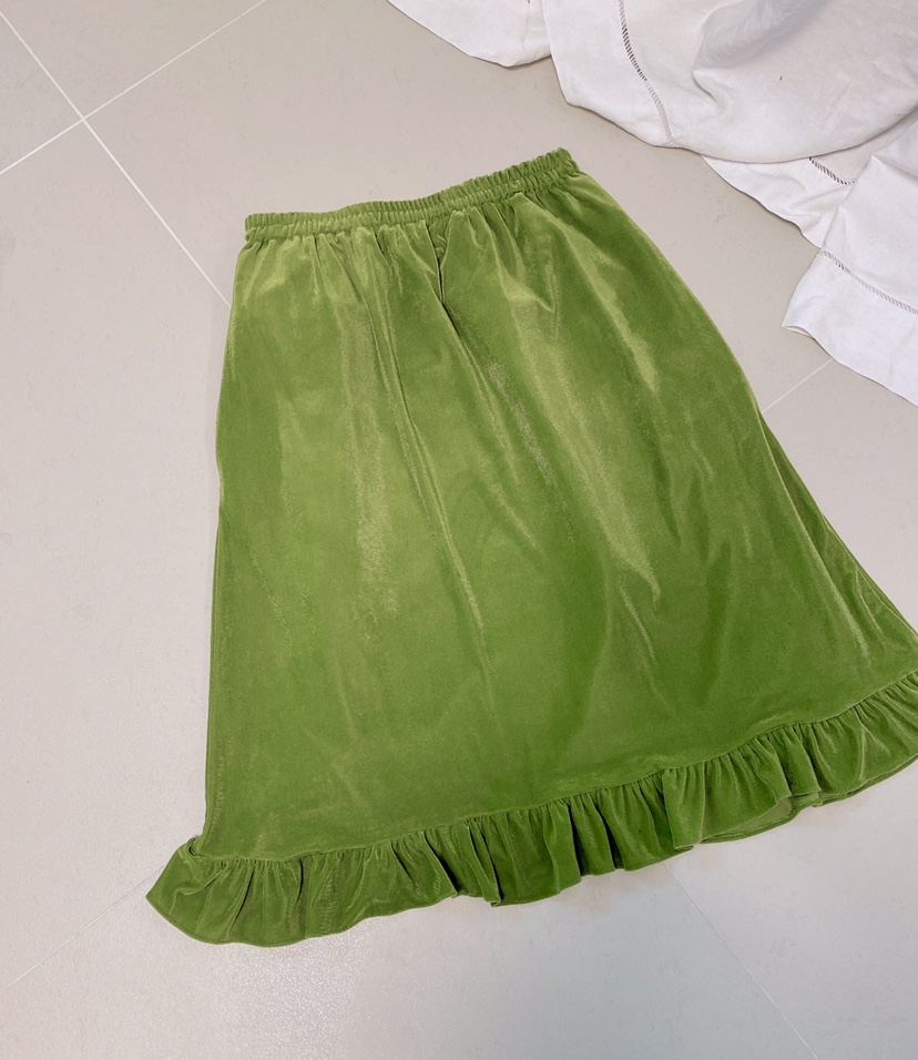 LETAILOR東大門㊣代購女裝新款推薦熱賣半身裙中短裙天鵝絨LETAILOR半身裙/中短裙