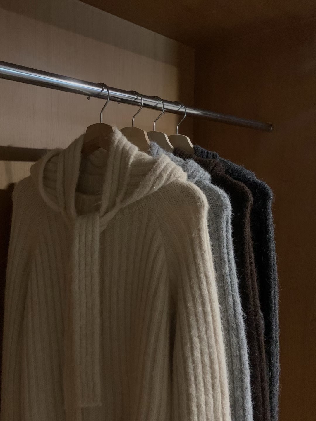 AN STAND韓國直郵㊣女士新品休閑時尚推薦真品套裝連帽針織衫AN STAND-2件起套裝