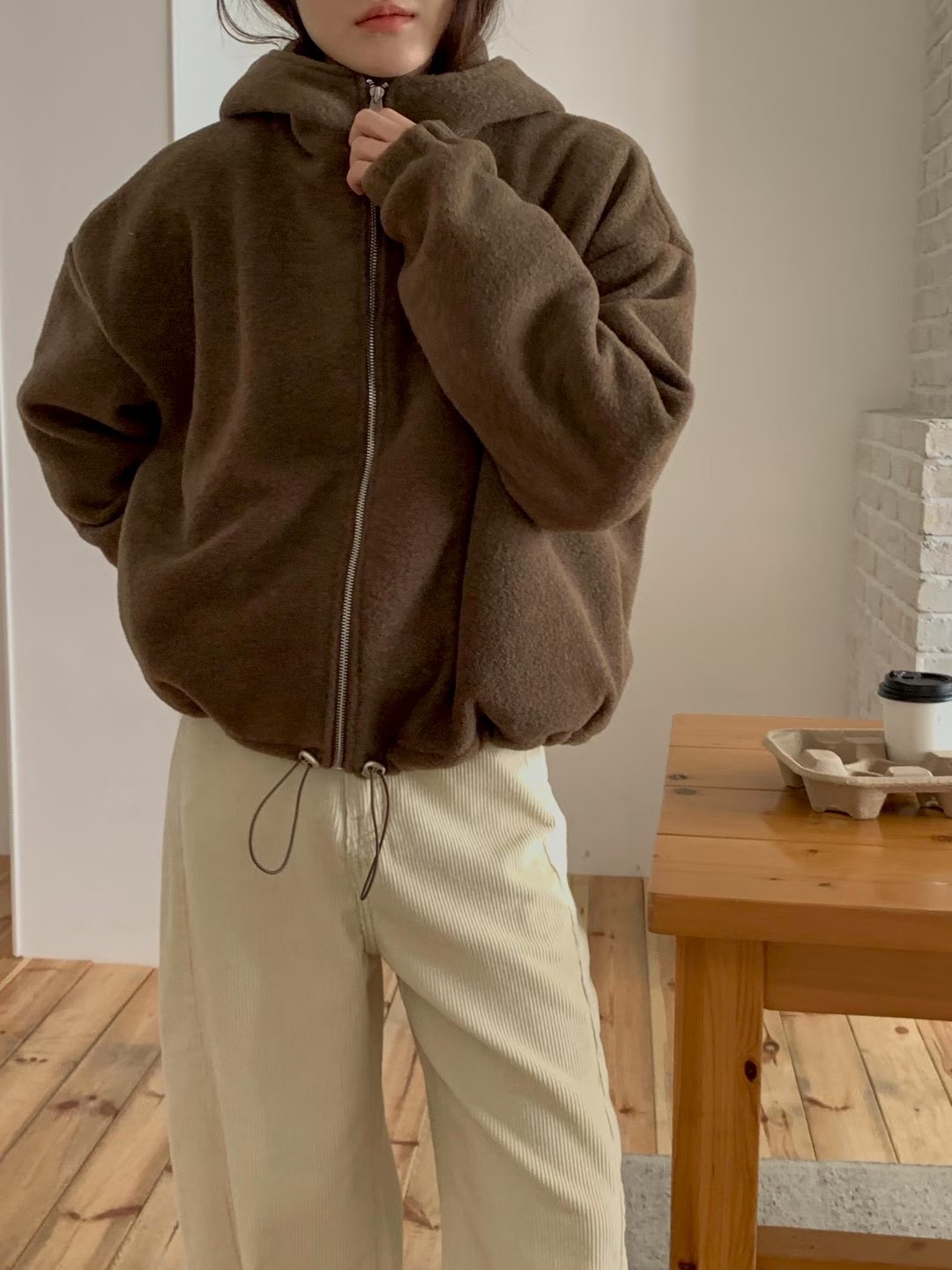 AN STAND韓國代購㊣女士新款真品25秋冬時尚推薦休閑熱賣夾克AN STAND-2件起夾克圖色1