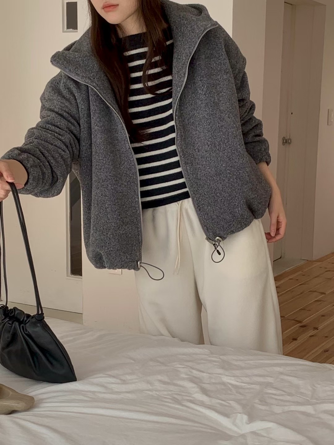 AN STAND韓國代購㊣女士新款真品25秋冬時尚推薦休閑熱賣夾克AN STAND-2件起夾克圖色3