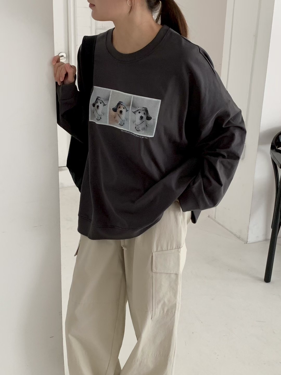 AN STAND韓國代購㊣女裝新品25秋冬人氣熱賣休閑真品長袖T恤AN STAND-2件起長袖T恤