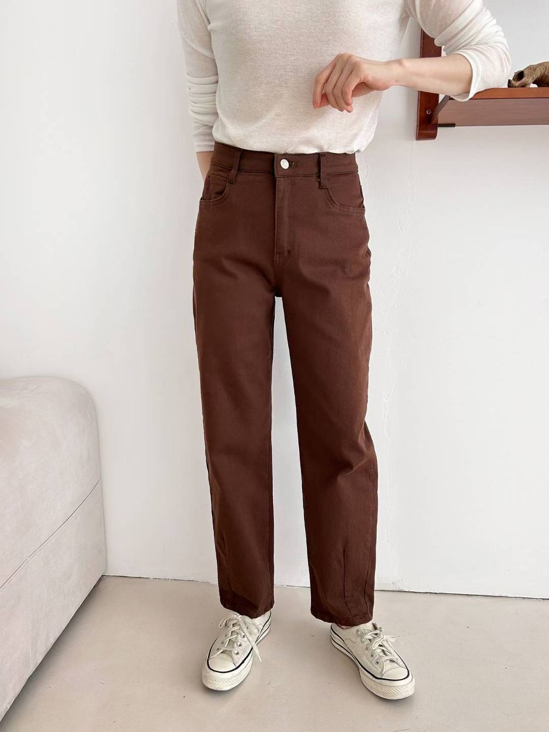 FLY DENIM韓國代購㊣女士新款休閑推薦25秋冬真品牛仔褲棉質FLY DENIM牛仔褲圖色2