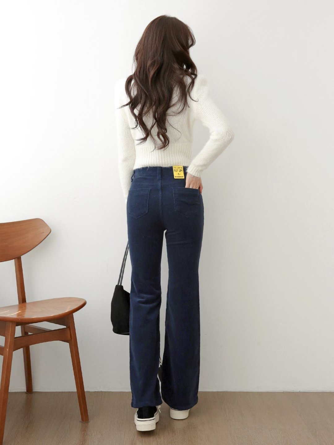 FLY DENIM東大門㊣代購女裝新款人氣推薦職業25秋冬牛仔褲喇叭FLY DENIM牛仔褲