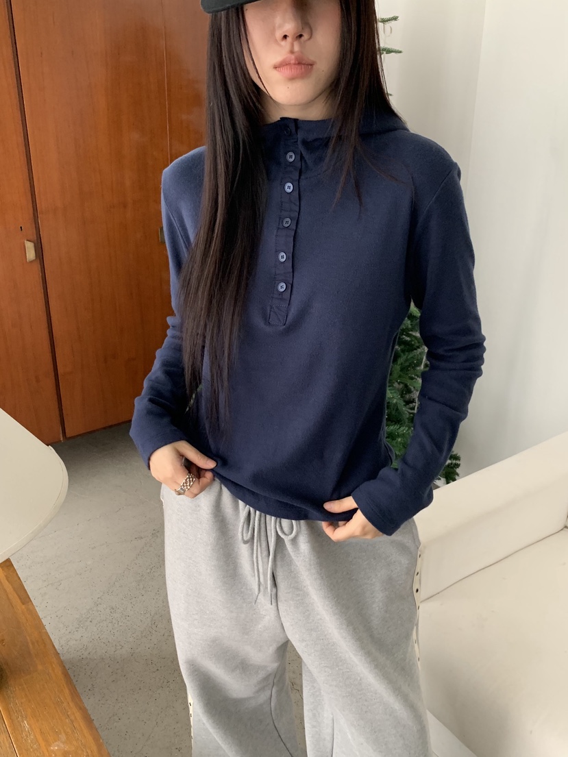 SUNDER MARKET東大門㊣代購女士新款熱賣長袖T恤連帽衫高領SUNDER MARKET長袖T恤