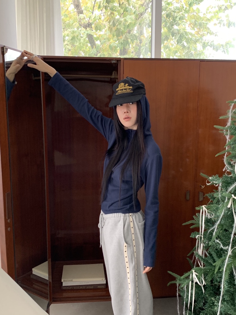 SUNDER MARKET東大門㊣代購女士新款熱賣長袖T恤連帽衫高領SUNDER MARKET長袖T恤